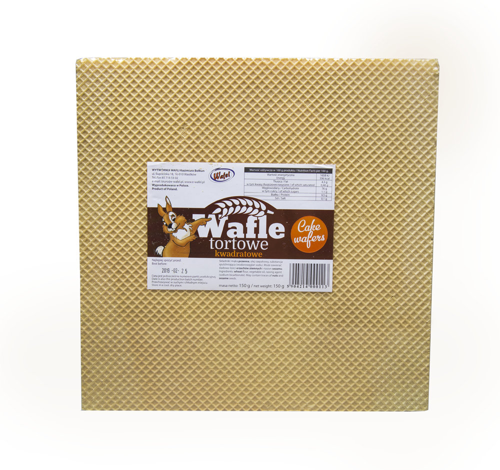 Wafle tortowe kwadratowe