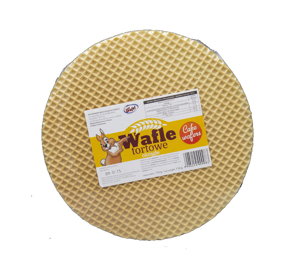 Wafle tortowe okrągłe