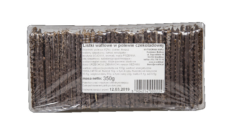 Listki waflowe w czekoladzie